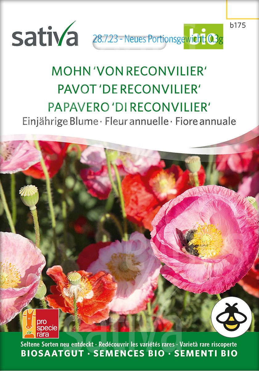 Mohn 'Von Reconvilier' - Einjährige Blume - ProSpecieRara
